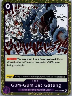 Gum-Gum Jet Gatling OP03-072 Premium Booster The Best Vol 2 One Piece Foil NM - Image 1
