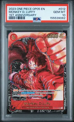 2023 ONE PIECE OP05-AWAKENING OF THE NEW ERA #012 MONKEY D. LUFFY PSA 10 - Image 1