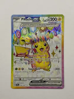 Pikachu ex 219/191 - Ultra Rare - Surging Sparks - Pokemon TCG -NM - Image 1