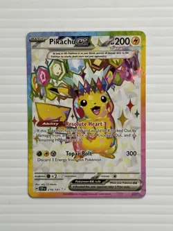 Pikachu EX 219/191 Ultra Rare – Surging Sparks – NM English Pokemon TCG - Image 1