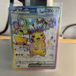 Pikachu Ex (Ultra Rare) 219/191 SV08: Surging Sparks Pokemon TCG NM - Image 3