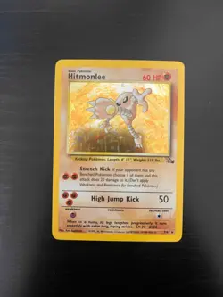 Hitmonlee – Pokemon Fossil - 7/62 – WOTC Unlimited Vintage - Holo rare – NM/LP - Image 1