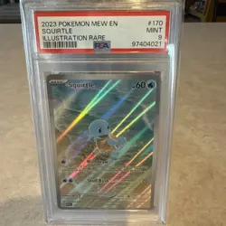 Pokemon Squirtle 170/165 Sv: Scarlet & Violet 151 Illustration Rare Holo PSA 9 - Image 1