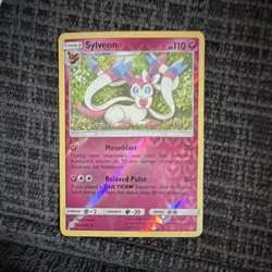 Pokemon Sylveon Rare Reverse Holo SM-Cosmic Eclipse 155/236 110HP Moonblast - Image 2