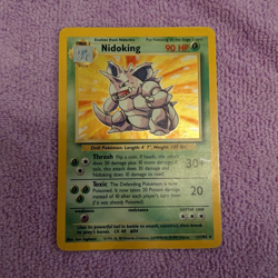 1999 Base Set Nidoking 11/102 English 90HP Holo Rare - Image 1