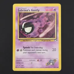 Pokemon TCG Card Sabrina's Gastly 93/132 Gym Heroes Regular - LP - Image 1
