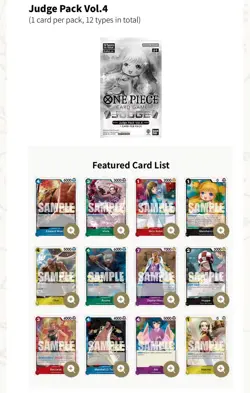 One Piece Card Game Judge Pack Vol.4-5-6 Sealed English - Image 2