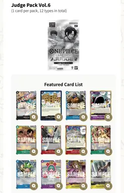 One Piece Card Game Judge Pack Vol.4-5-6 Sealed English - Image 4