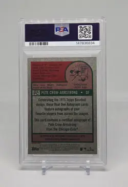 2024 Topps Heritage - Pete Crow-Armstrong RC PSA 8 Real One AUTO RED Ink #d /75 - Image 2