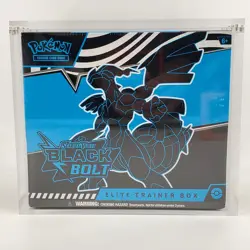 Magnetic Acrylic Case & Pokemon Black Bolt Elite Trainer Box ETB Factory Sealed - Image 1