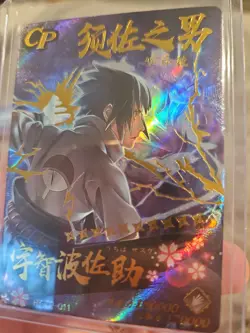 Naruto Premium Booster Sasuke Uchiha HY-CP-011 Foil Holo Trading Card SECRET - Image 4