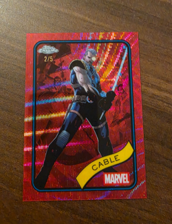 Cable 2025 Topps Chrome Marvel Sapphire Edition #145 RED WAVE 2/5 Near Mint - Image 1