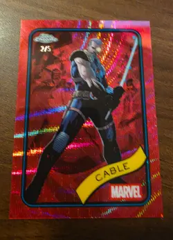 Cable 2025 Topps Chrome Marvel Sapphire Edition #145 RED WAVE 2/5 Near Mint - Image 2