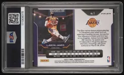 2020-21 Panini Prizm LeBron James #1 Red Cracked Ice Prizm Lakers PSA 10 GEM MT - Image 2