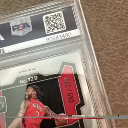 2023-24 Panini Prizm -Cam Whitmore #129 Red Seismic Prizm /299 (RC) PSA 10 - Image 3