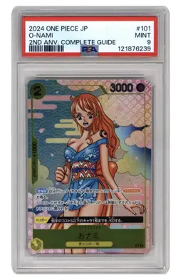 Bandai One Piece CCG O-Nami #101 2024 JP PSA 9 Holo Promo 2nd Anv Guide - Image 1