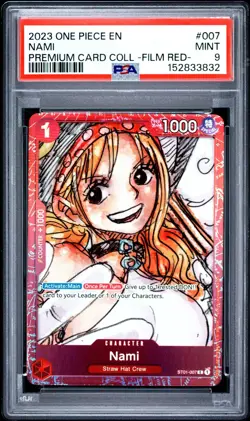 PSA 9 NAMI 007 PREMIUM CARD COLLECTION FILM RED ENGLISH ONE PIECE 😍 - Image 1