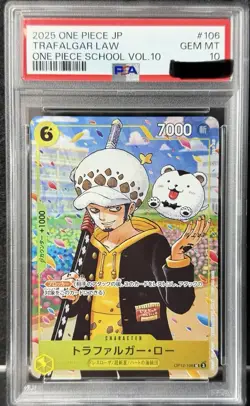 PSA 10 One Piece School Vol.10 Promo One Piece Trafalgar Law OP12-106 Japanese - Image 1