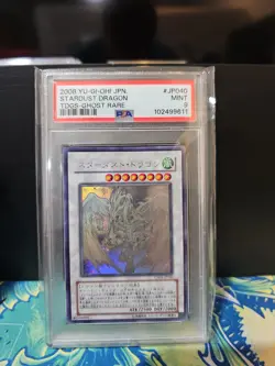 Yu-Gi-Oh! Stardust Dragon Holographic Rare PSA9 Collectible Card - Image 1