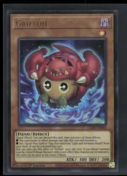 CORI-EN004 Griffoh Ultra Rare 1st Ed YuGiOh - Image 1