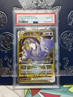 Mewtwo VSTAR (Secret) 086/078 Pokemon GO Holo PSA 10 GEM MINT - Image 1