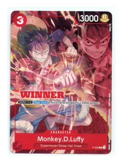 Monkey.D.Luffy (Winner Pack Vol. 1) NON-FOIL P-006 One Piece Promotion Card LP - Image 1