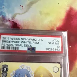 Weiss Schwarz Bride/Pure White, Rem RZ/S46-TE32 Foil JP 2017 PSA 10 - Image 2