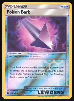 Poison Barb - 124/149 - Reverse Holo Uncommon - Sun & Moon Base - Pokemon Card - Image 1
