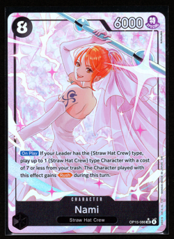 NAMI OP15-086 ALTERNATE ART ADVENTURE ON KAMI'S ISLAND ENGLISH ONE PIECE CARD NM - Image 1