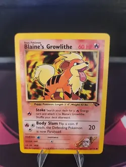 Blaine's Growlithe 62/132 Pokemon TCG Gym Challenge LP - Image 1