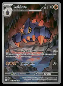 Pokemon Cards Boldore 128/086 White Flare Illustration Rare NM *1 - Image 1