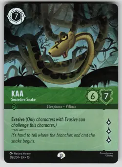 Kaa - Secretive Snake (Epic) Foil Whispers in the Well 212/204 Disney Lorcana NM - Image 1