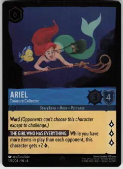 Disney Lorcana Ariel Treasure Collector 139/204 - Ursula's Return NM Cold Foil - Image 1