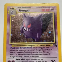 Pokemon Gengar Card 5/62 Fossil Unlimited Holo Rare 1999 WOTC MP - Image 5