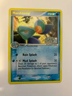 Marshtomp 24/100 Holo Stamped Crystal Guardians Pokemon Card Rare VGC - Image 1