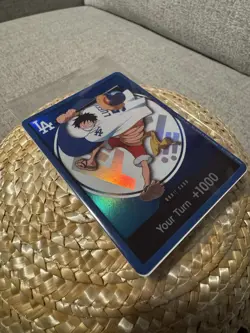 One Piece Dodgers Promo Card Monkey D. Luffy DON 2026 - Image 2