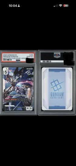 Bandai 2026 Gundam Card Game Freedom Gundam Newtype Winner LR #065 PSA 10 - Image 3