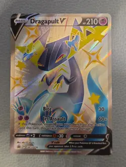 Pokemon TCG Dragapult v SWSH096 Holo Black Star Promo Card - Image 1