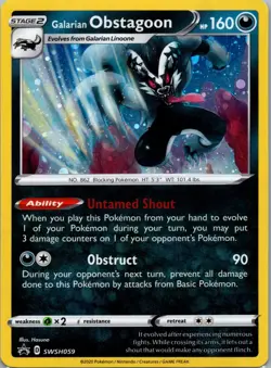 Galarian Obstagoon Holo Promo SWSH: Sword & Shield Promo Cards SWSH059 NM - Image 1
