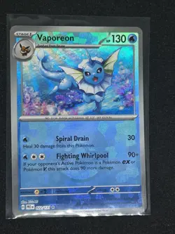 Pokemon TCG Vaporeon (Poke Ball Pattern) - SV: Prismatic Evolutions (022/131) NM - Image 1