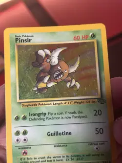 Pokemon TCG Pinsir Holo Rare Card Jungle Unlimited Vintage 9/64 - Image 3