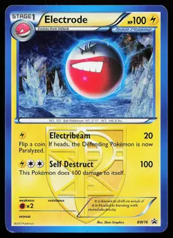 Electrode (Team Plasma) BW76 Holo Black & White Promo Pokemon Card - Image 1