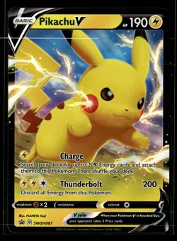 Pikachu V SWSH061 Holofoil SWSH: Sword & Shield Promo Cards NM - Image 1