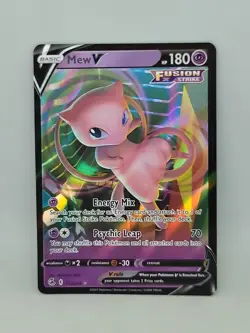 Pokemon Mew V 113/264 Fusion Strike Ultra Rare NM/M Trading Card - Image 1