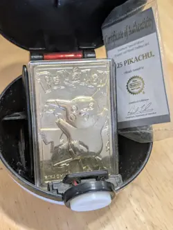 Vintage 1999 Burger King 23K Gold Plated Pokemon Card Lot Charizard Pikachu COA - Image 3