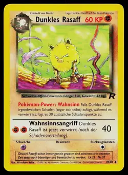 Pokemon Card Team Rocket Dark Primeape 43/82 Dunkles Rasaff GERMAN - Image 1