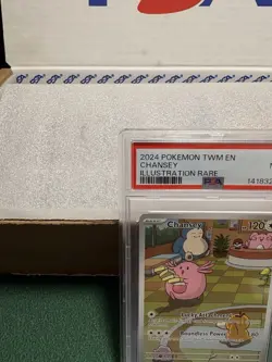Pokemon TCG: Twilight Masquerade, Chansey Illustration Rare #187/167, PSA 9 Mint - Image 2