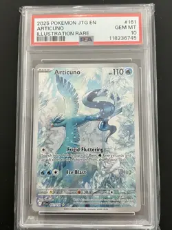 2025 POKEMON JTG EN-JOURNEY TOGETHER ILLUSTRATION RARE #161 ARTICUNO PSA 10 - Image 1