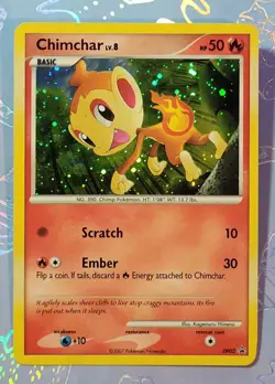 Chimchar DP02 Diamond & Pearl Black Star Promo Holo Pokemon Card NM - Image 1