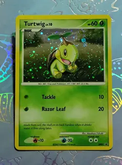 2007 Turtwig DP01 Holo Diamond & Pearl Promo w/ Swirl! LP - Image 1